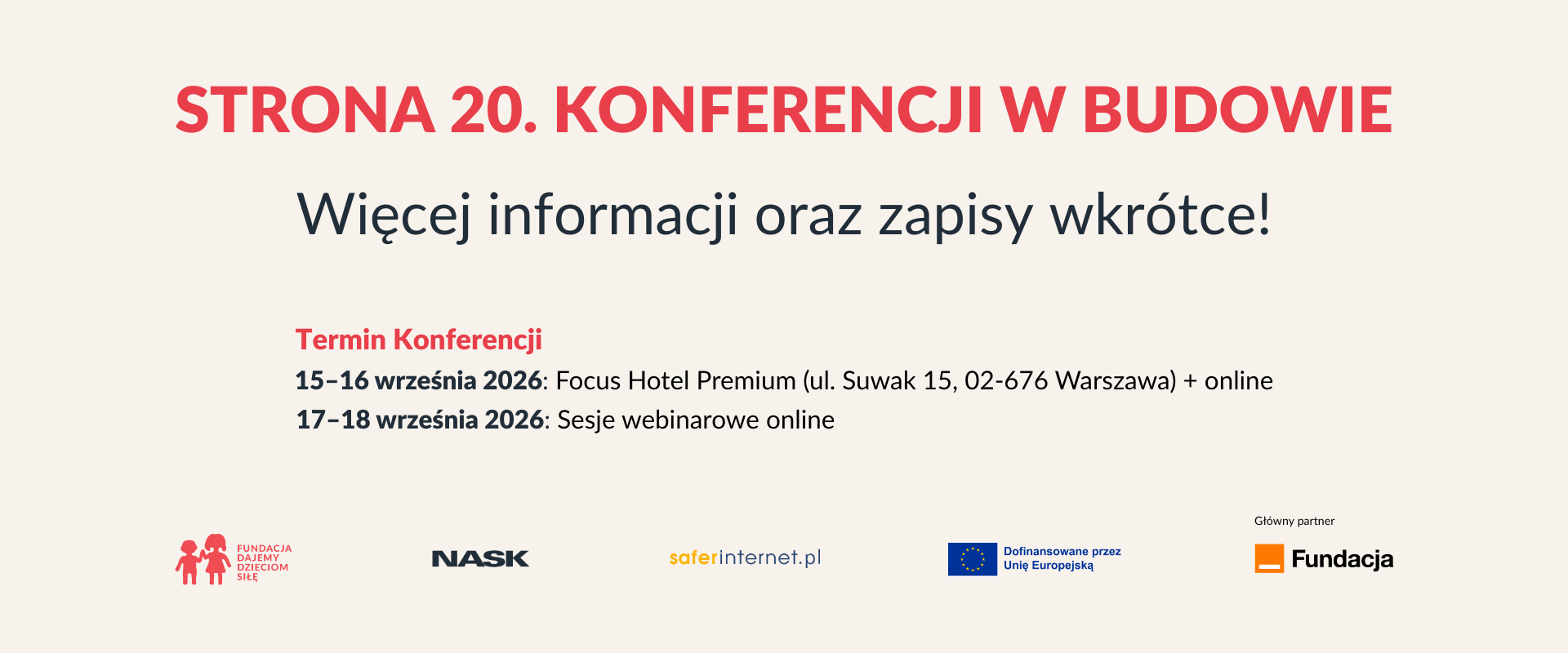 20. Międzynarodowa Konferencja Bezpieczeństwo dzieci i młodzieży w internecie